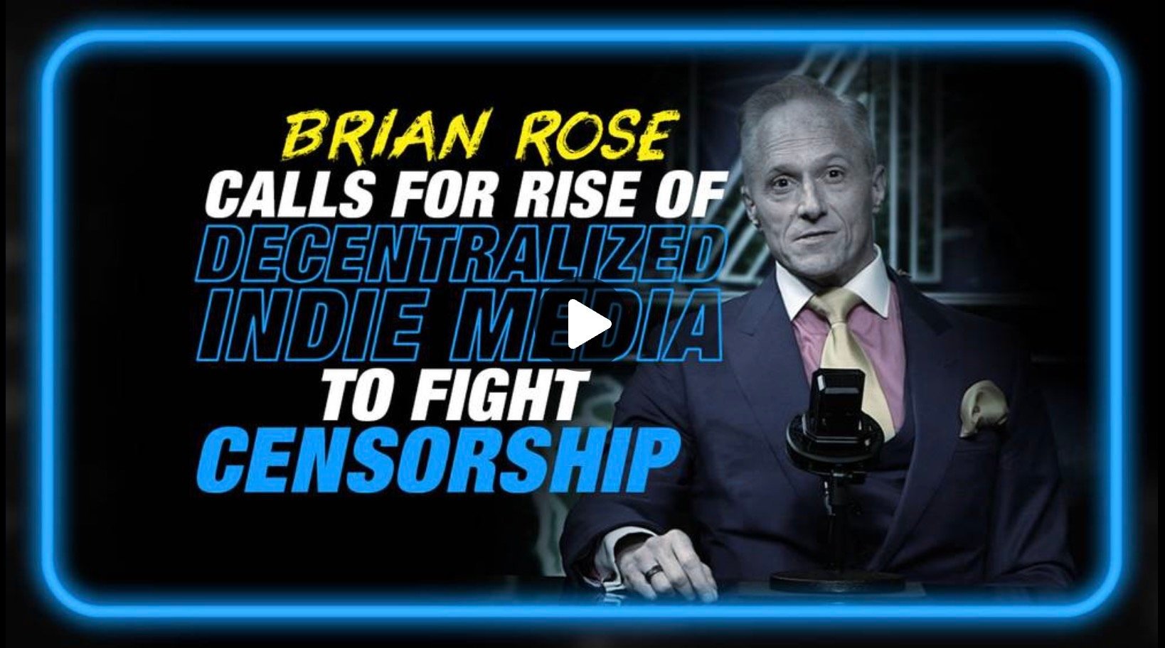 The Alex Jones Show - Brian Rose Calls for Rise of Decentralized Independent Media to Fight Censorship