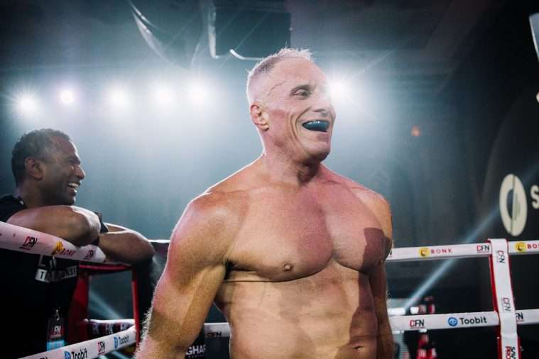 Brian Rose at Crypto Fight Night Dubai: In a celebratory mood with Coach Chris